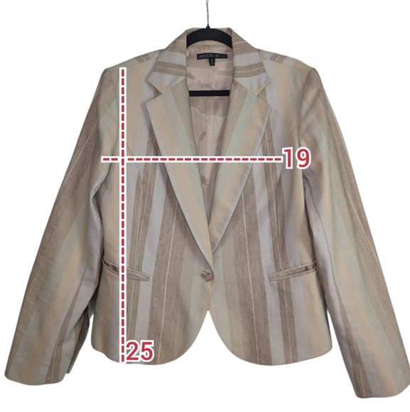 Lafayette Silk And Linen Striped Women's Blazer - Picture 2 of 8